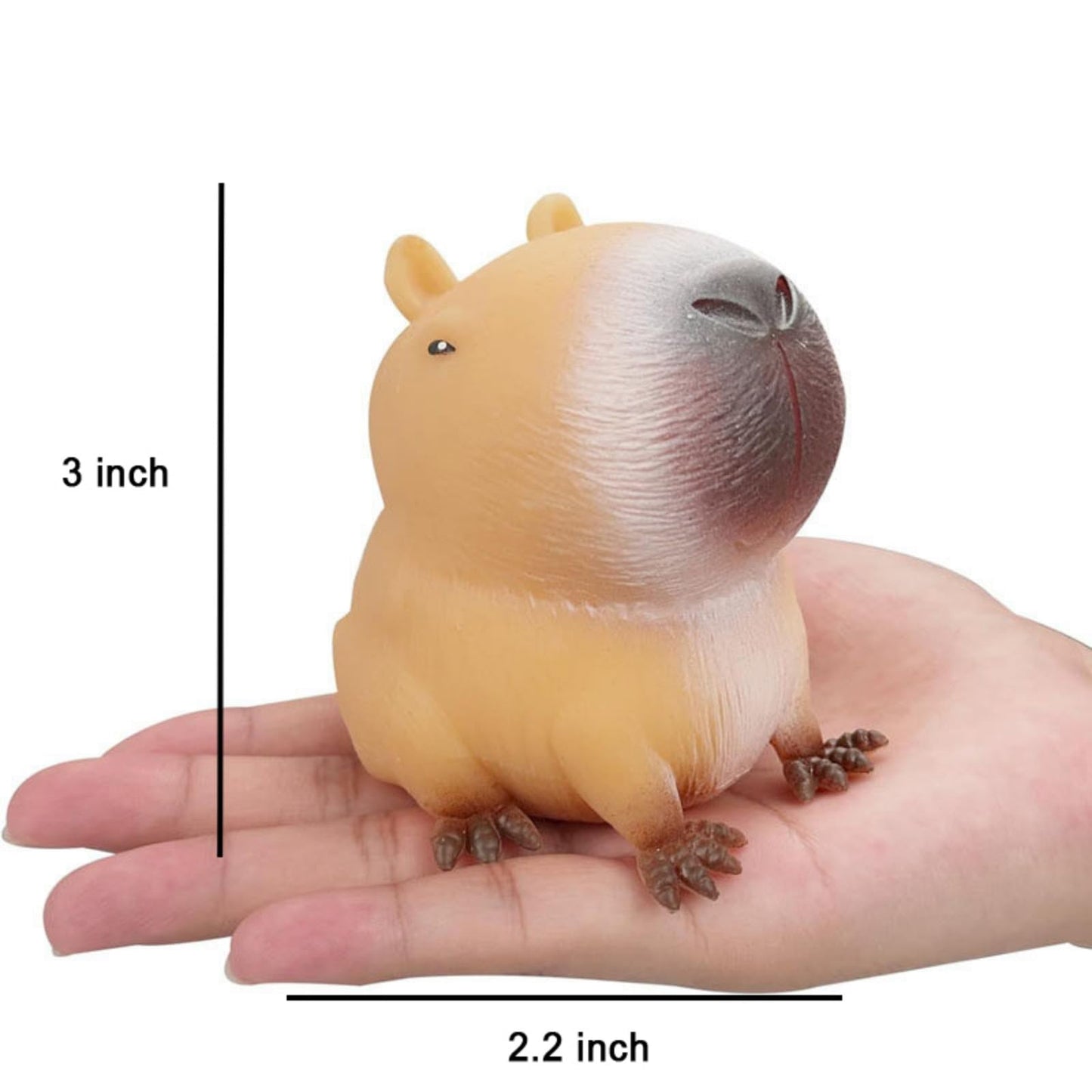 Capybara Squishy Stress Relief Toy, Cute Squeeze Fidget Ball, Soft Animal Sensory Toys